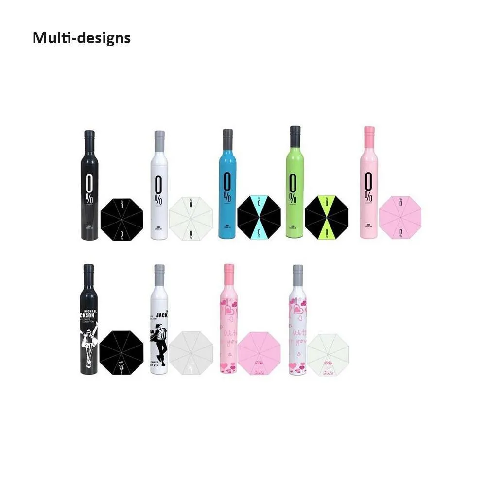 0518 Pocket Folding Wine Bottle Umbrella