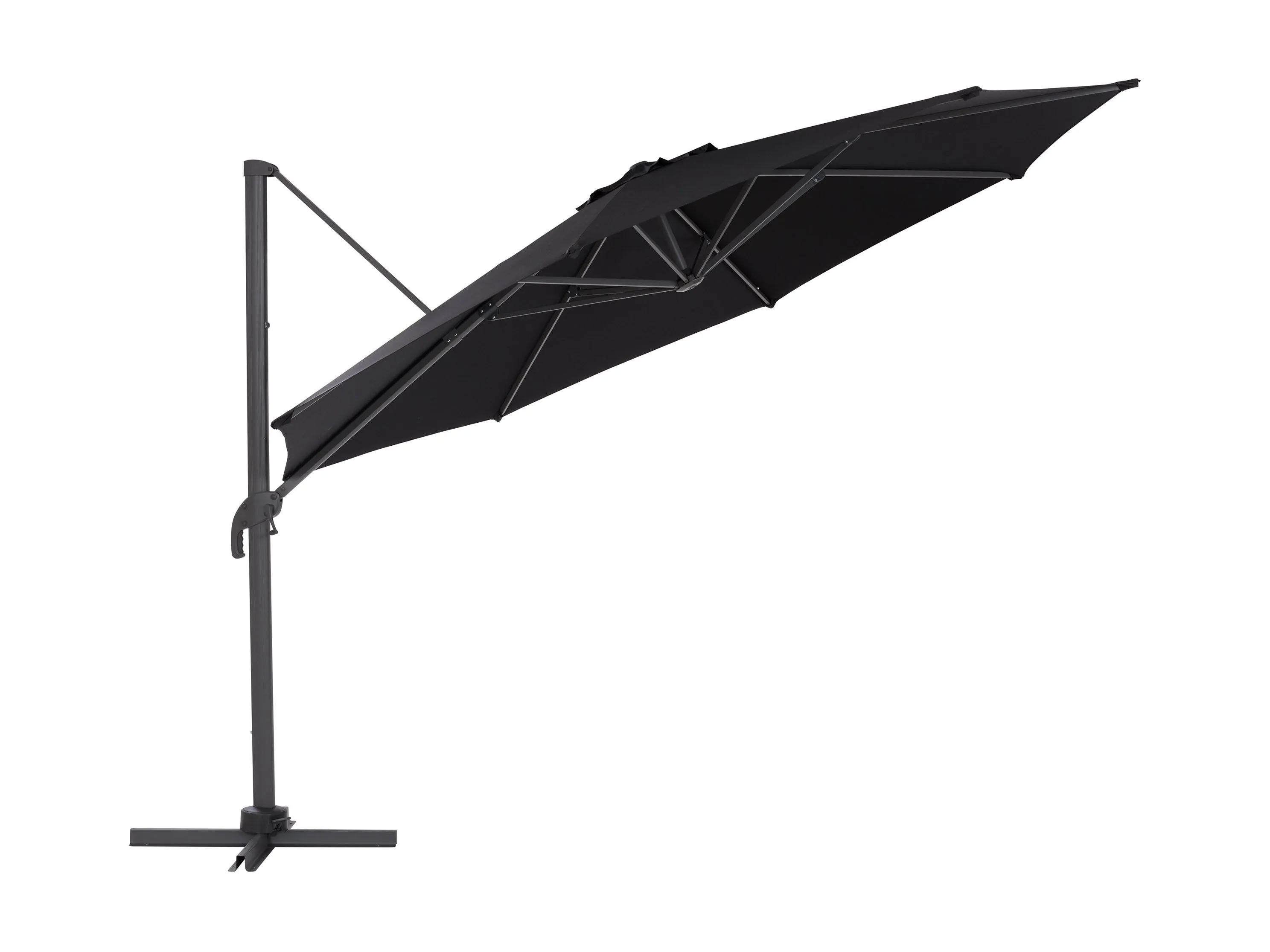 11.5ft Deluxe Offset Patio Umbrella - Black