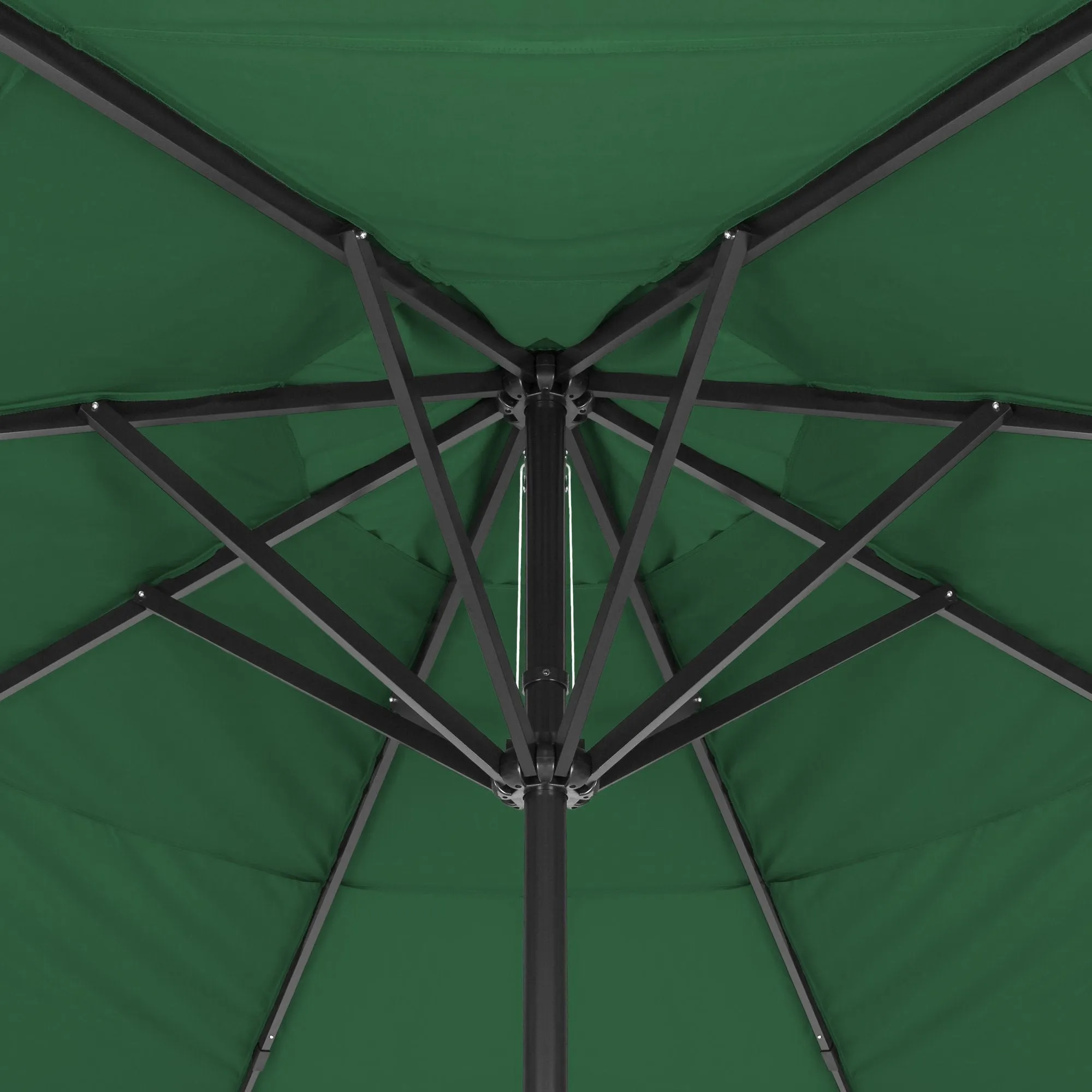 16ft Market Patio Umbrella w/ Cross Base, Crank, Aluminum Frame