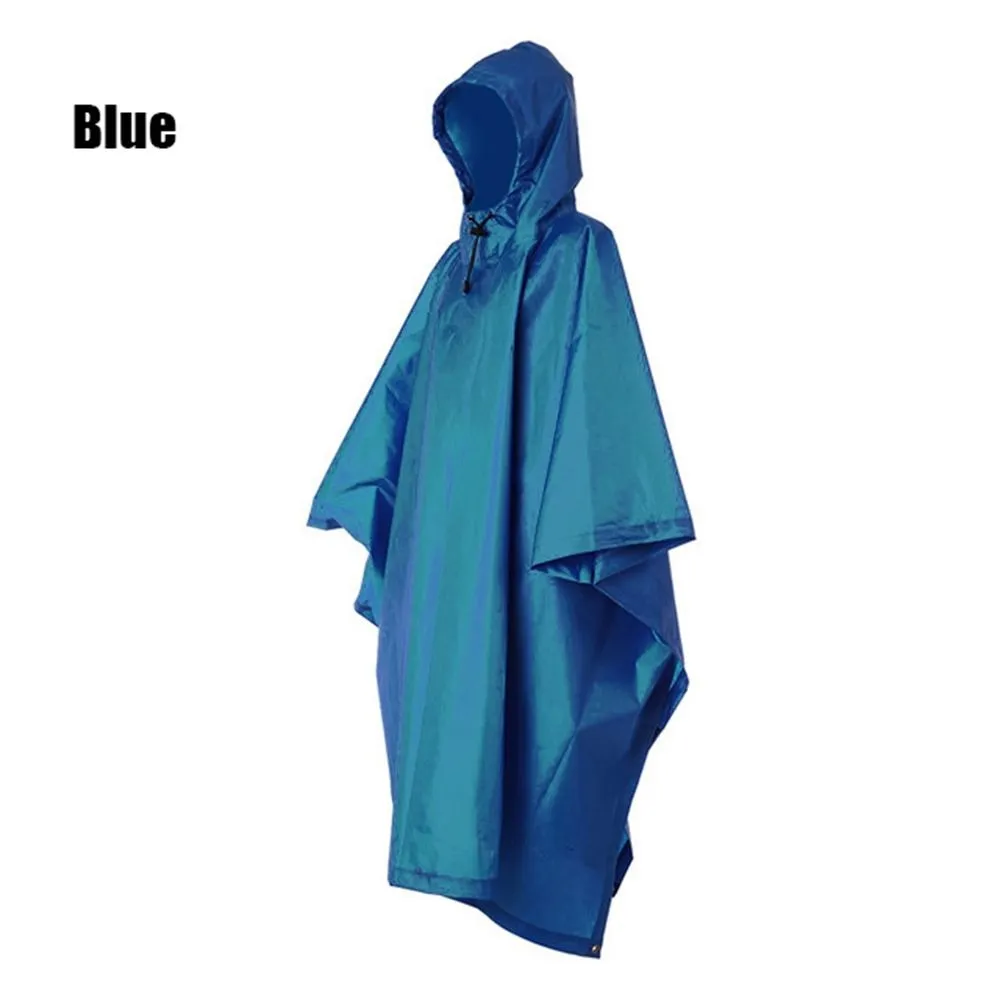 3 In 1 Raincoat Backpack Rain Cover Rain Coat Hood Hiking Cycling Rain Cover Poncho Waterproof Tent Outdoor Camping Tent Mat