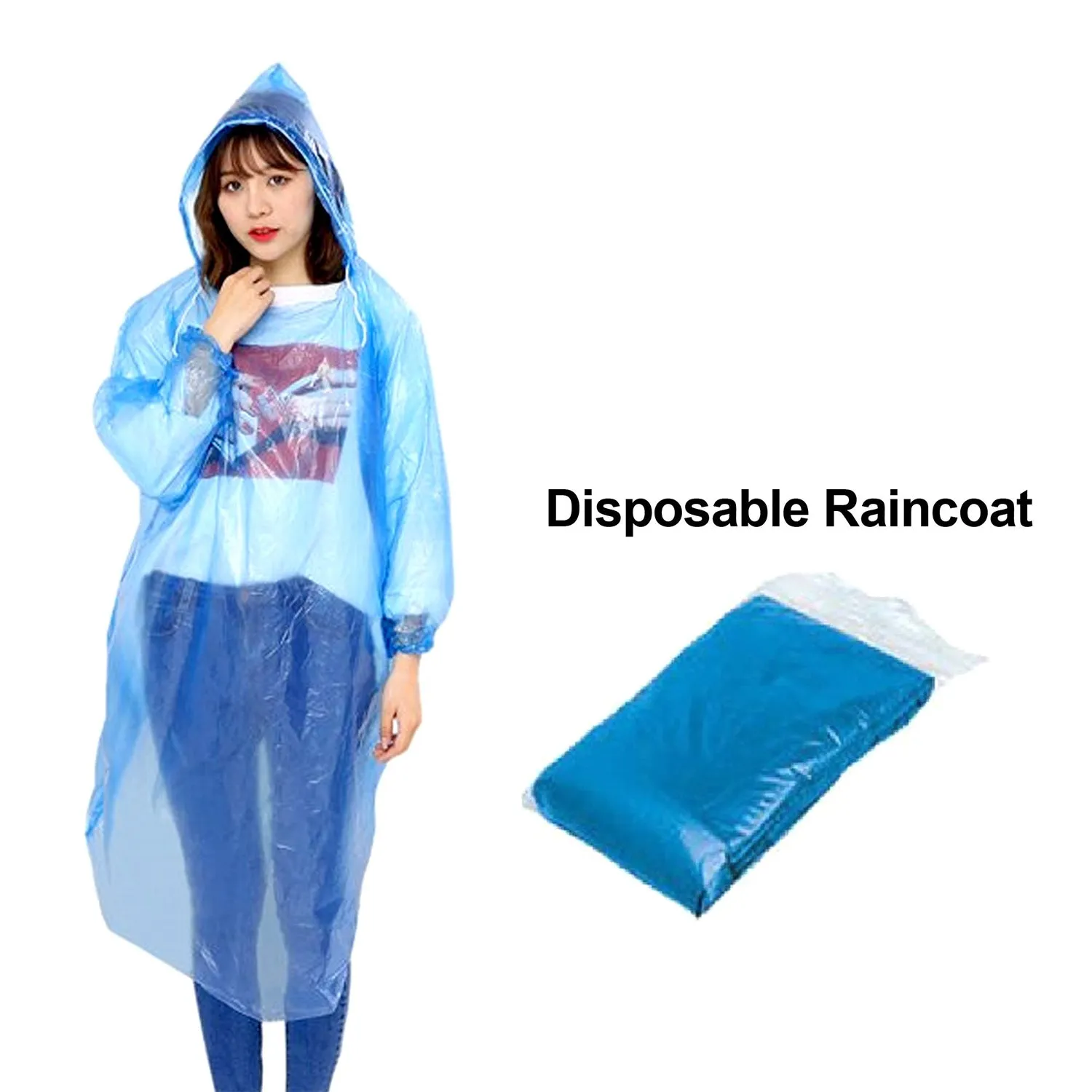 6182 Disposable Rain Coat For Having Prevention From Rain And Storms To Keep Yourself Clean And Dry.