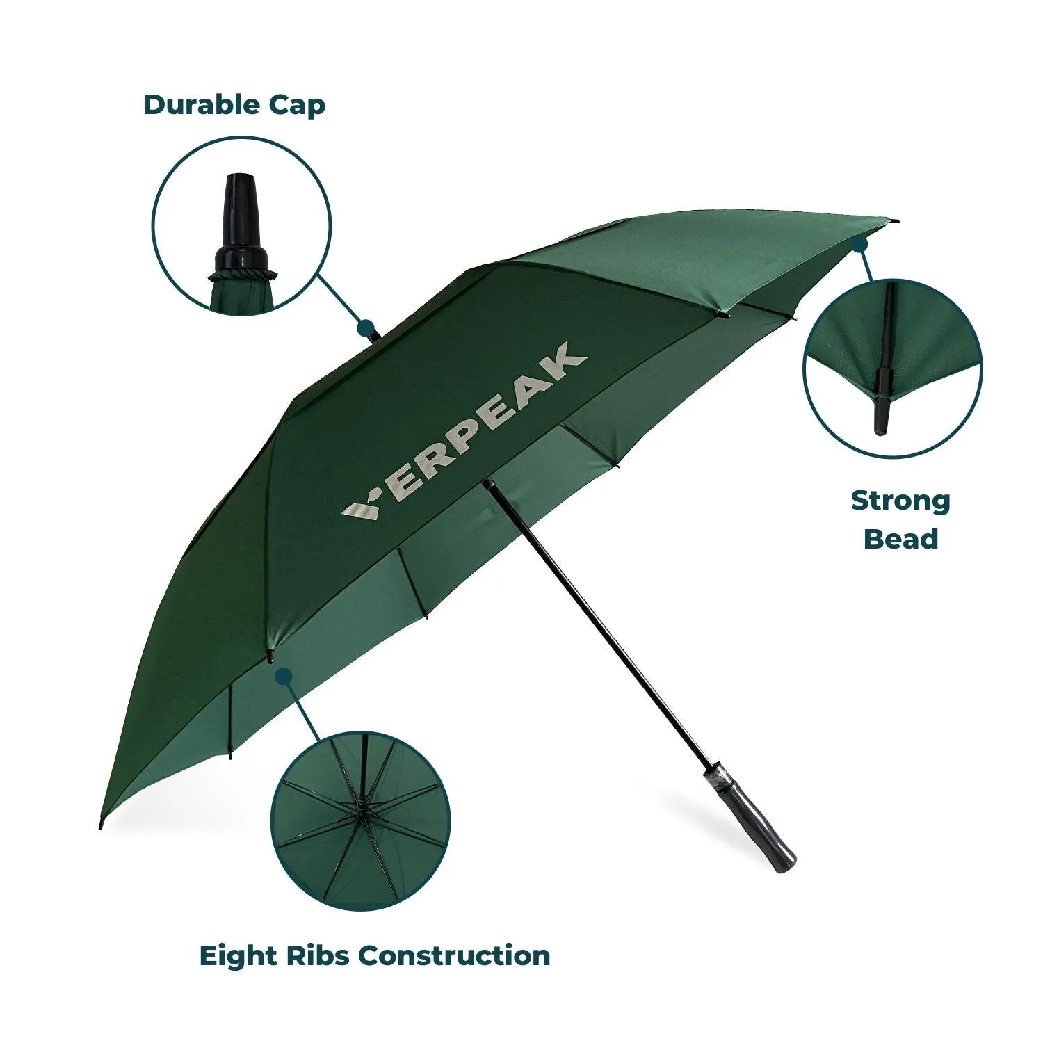 62-Inch Windproof Golf Umbrella, Automatic Open - VERPEAK