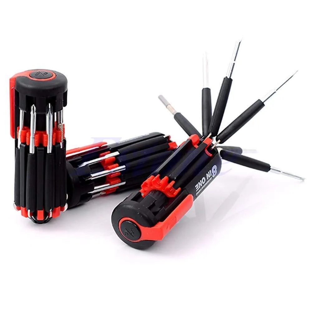 8 in 1 Multi-Function Screwdriver Kit with LED Portable Torch