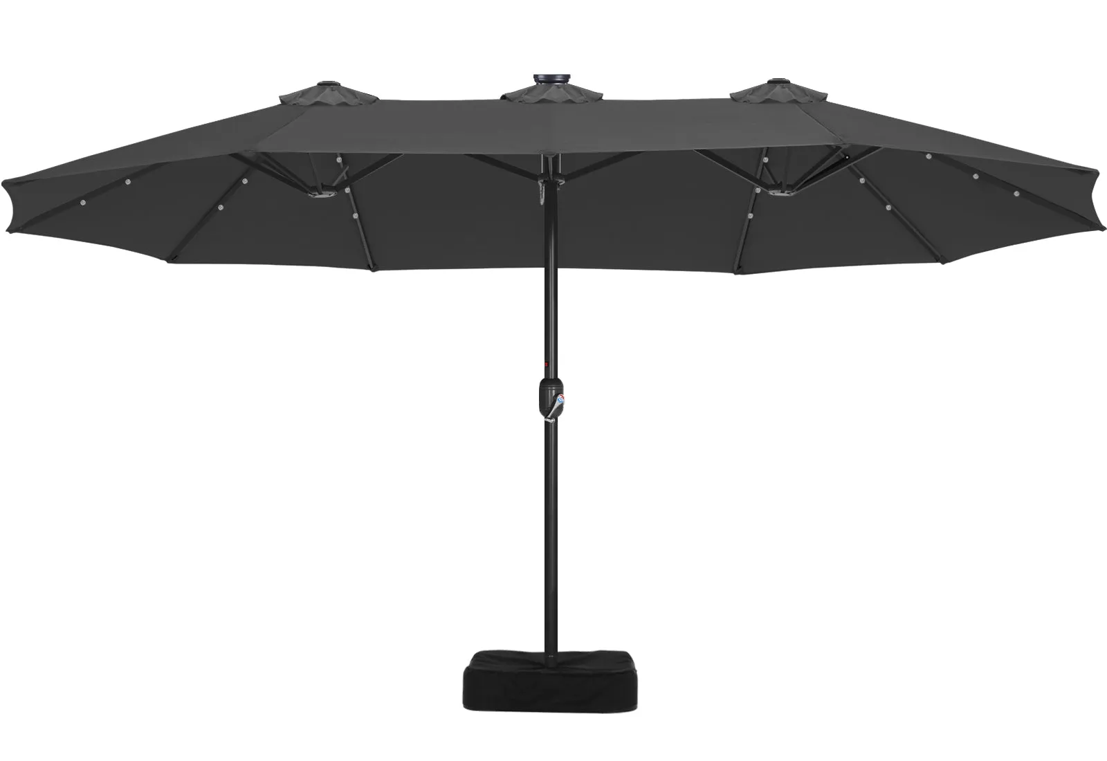 ABCCANOPY Outdoor Double-Sided Large Patio Umbrella 15FT with Solar Lights