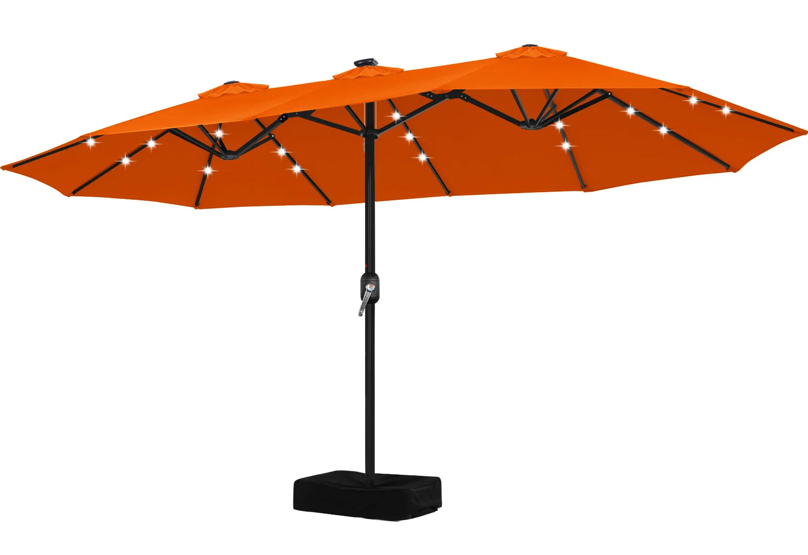 ABCCANOPY Outdoor Double-Sided Large Patio Umbrella 15FT with Solar Lights