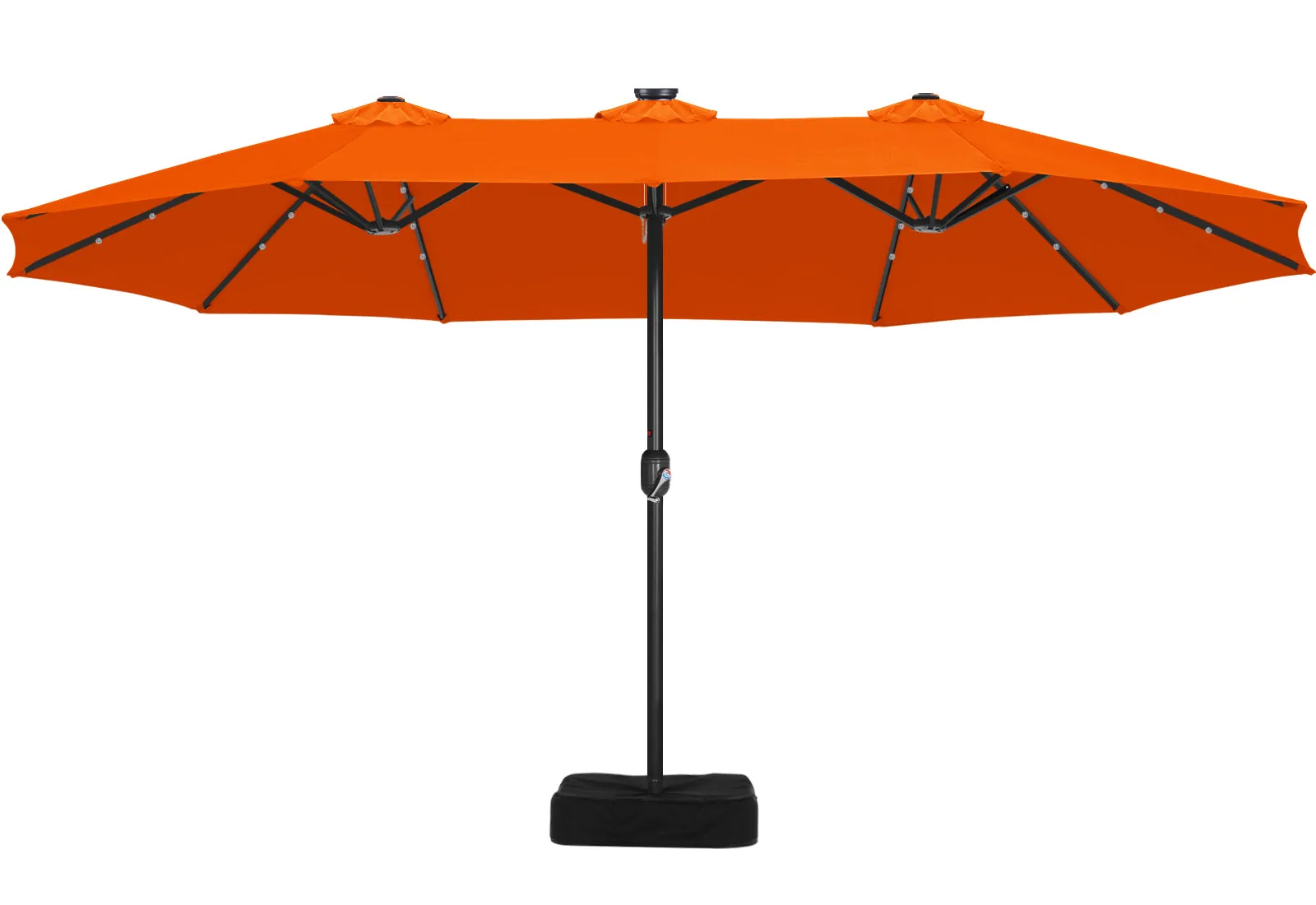 ABCCANOPY Outdoor Double-Sided Large Patio Umbrella 15FT with Solar Lights