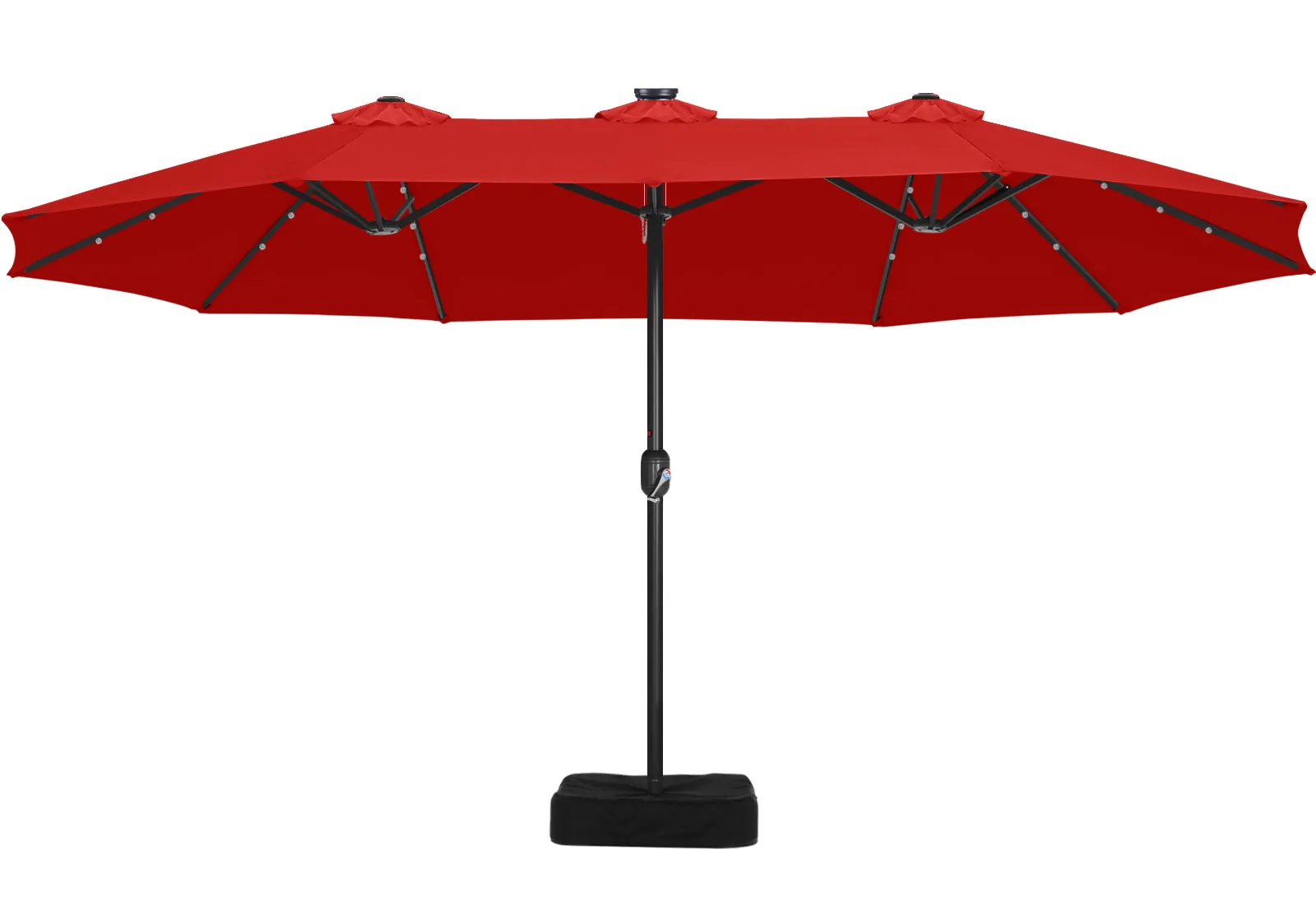 ABCCANOPY Outdoor Double-Sided Large Patio Umbrella 15FT with Solar Lights