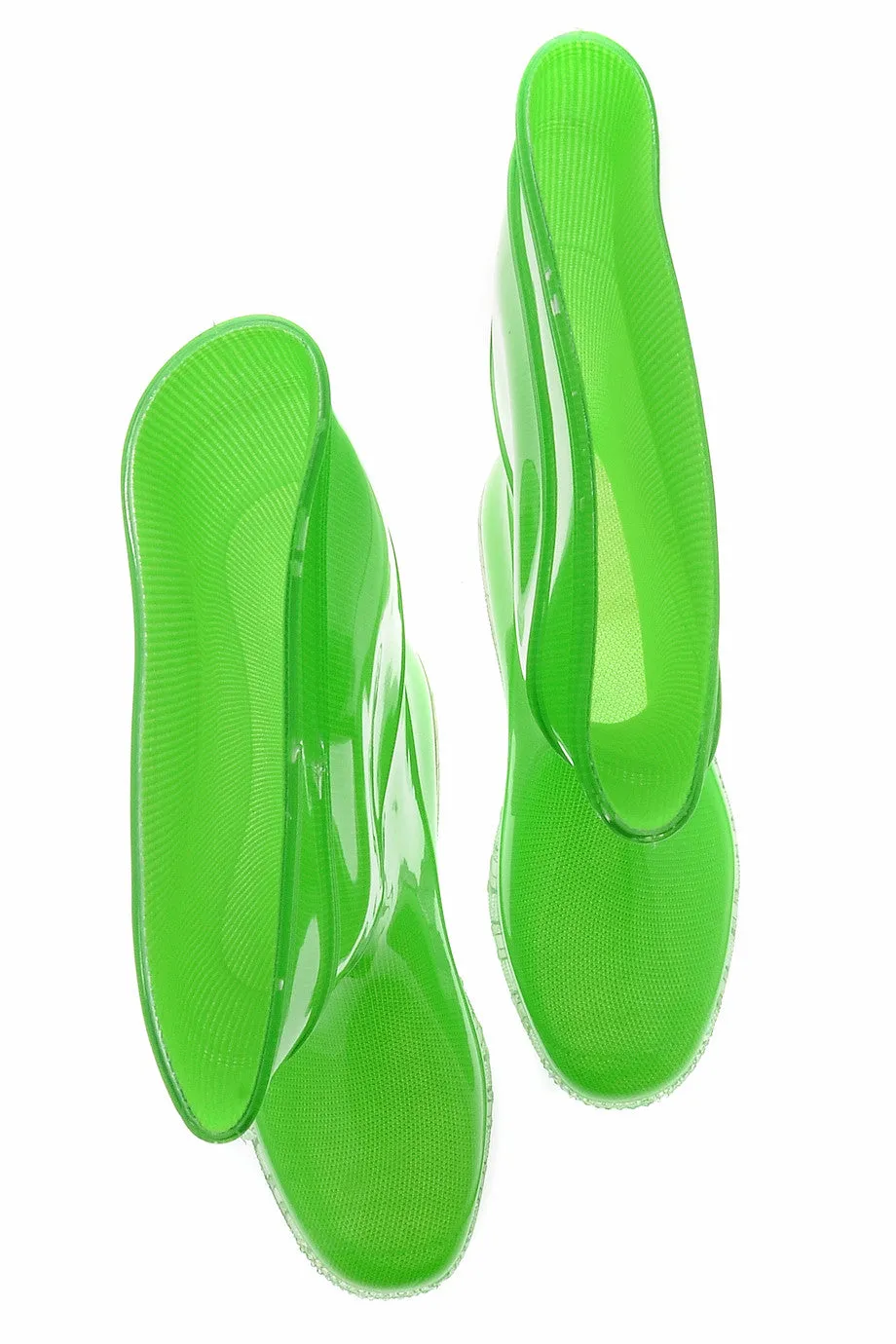 AMABEL Green Fluo Rubber Boots