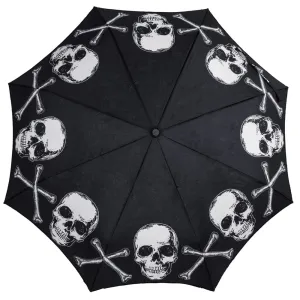 Anatomical Skull Umbrella w/ Skull Handle