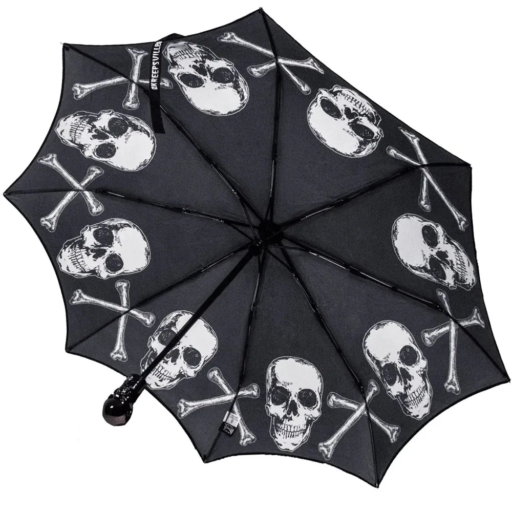 Anatomical Skull Umbrella w/ Skull Handle