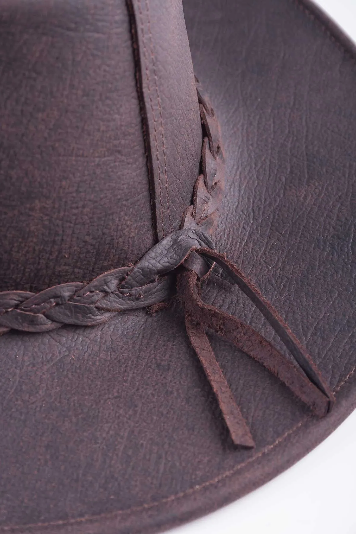 Australian Textured Leather Hat