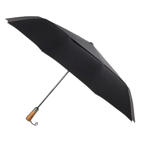 Black Automatic Windproof Folding Umbrella