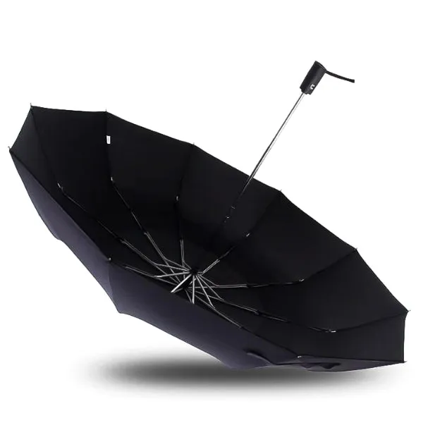 Black Large Folding Windproof Umbrella