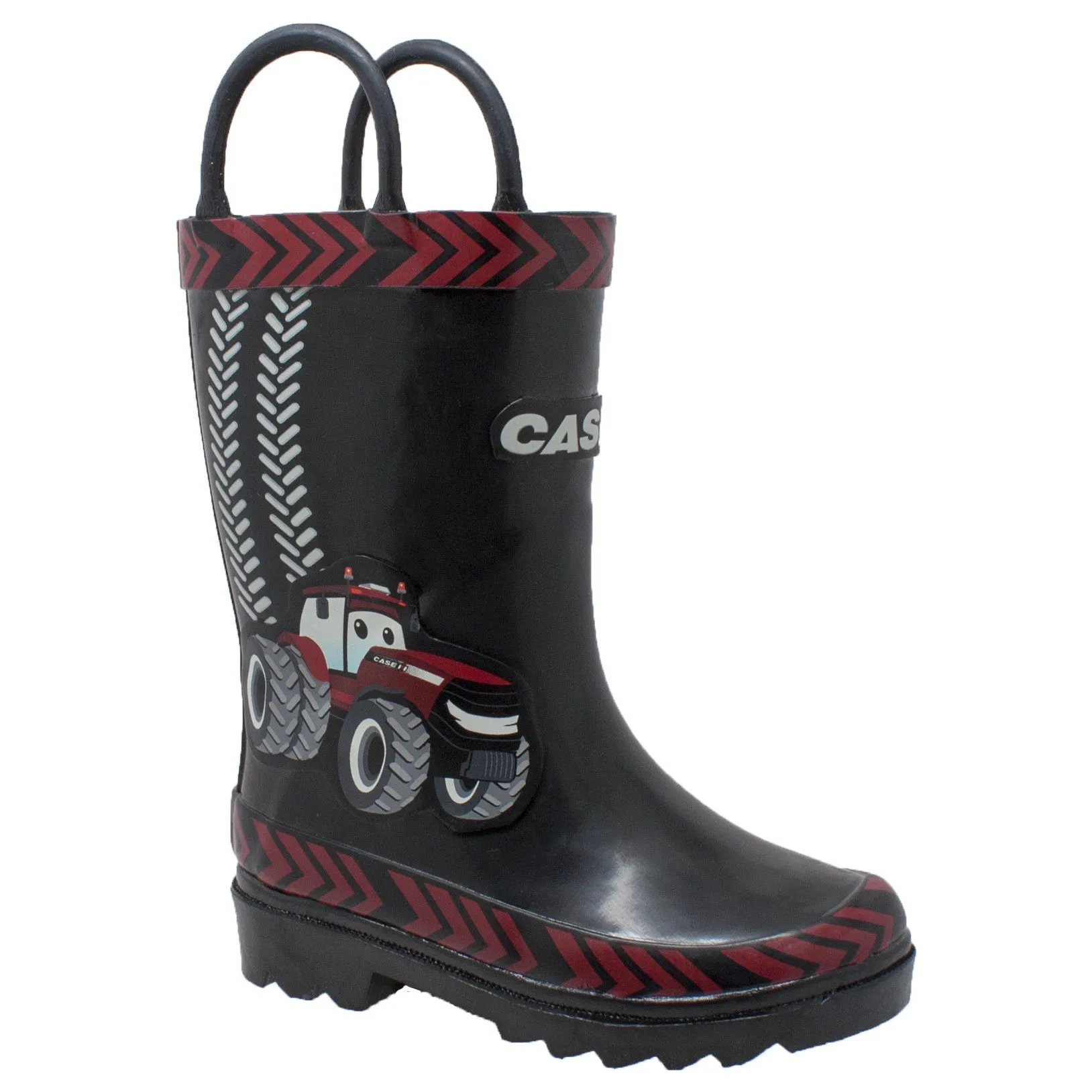 Children's 3D "Big Red" Rubber Boot Black - CI-4003