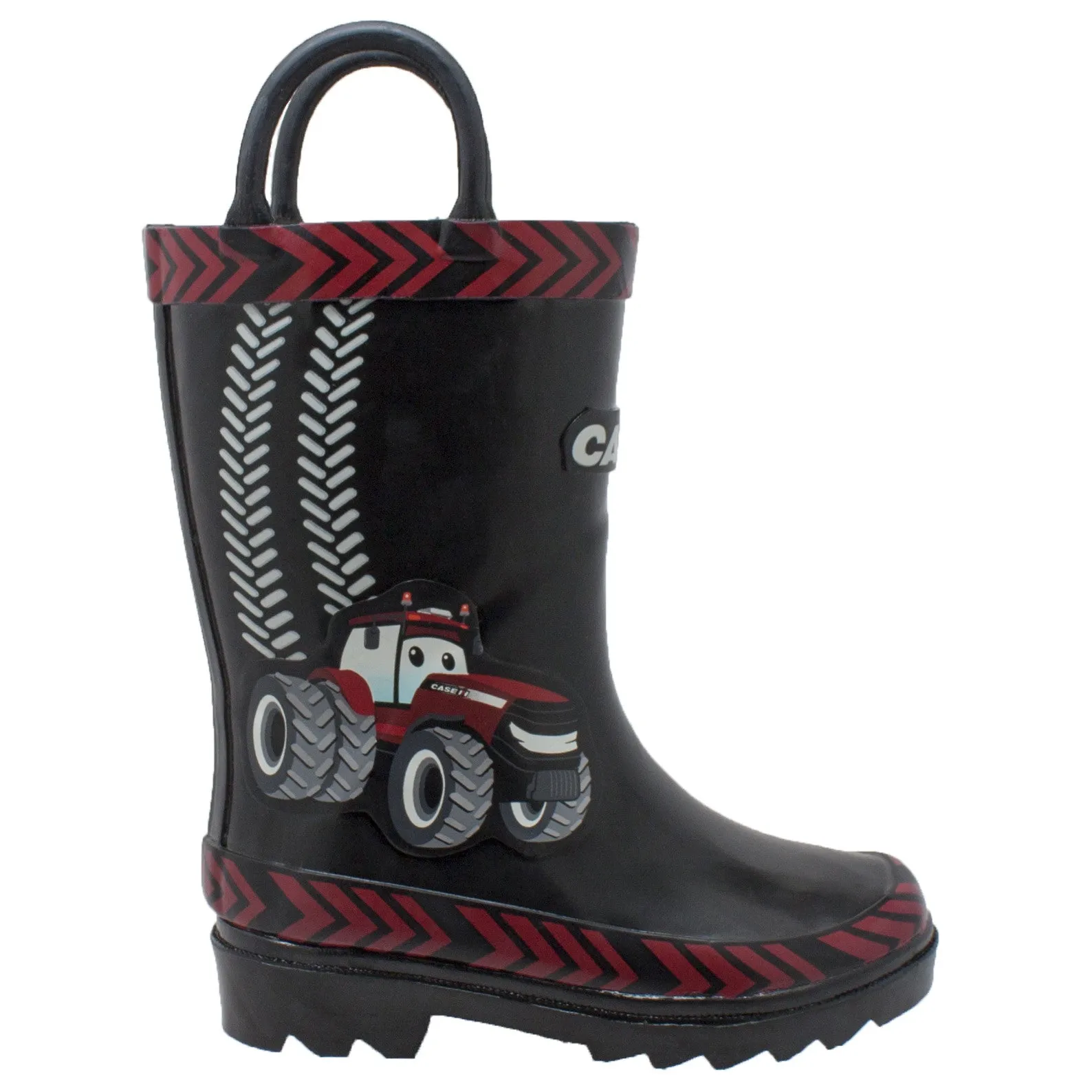 Children's 3D "Big Red" Rubber Boot Black - CI-4003