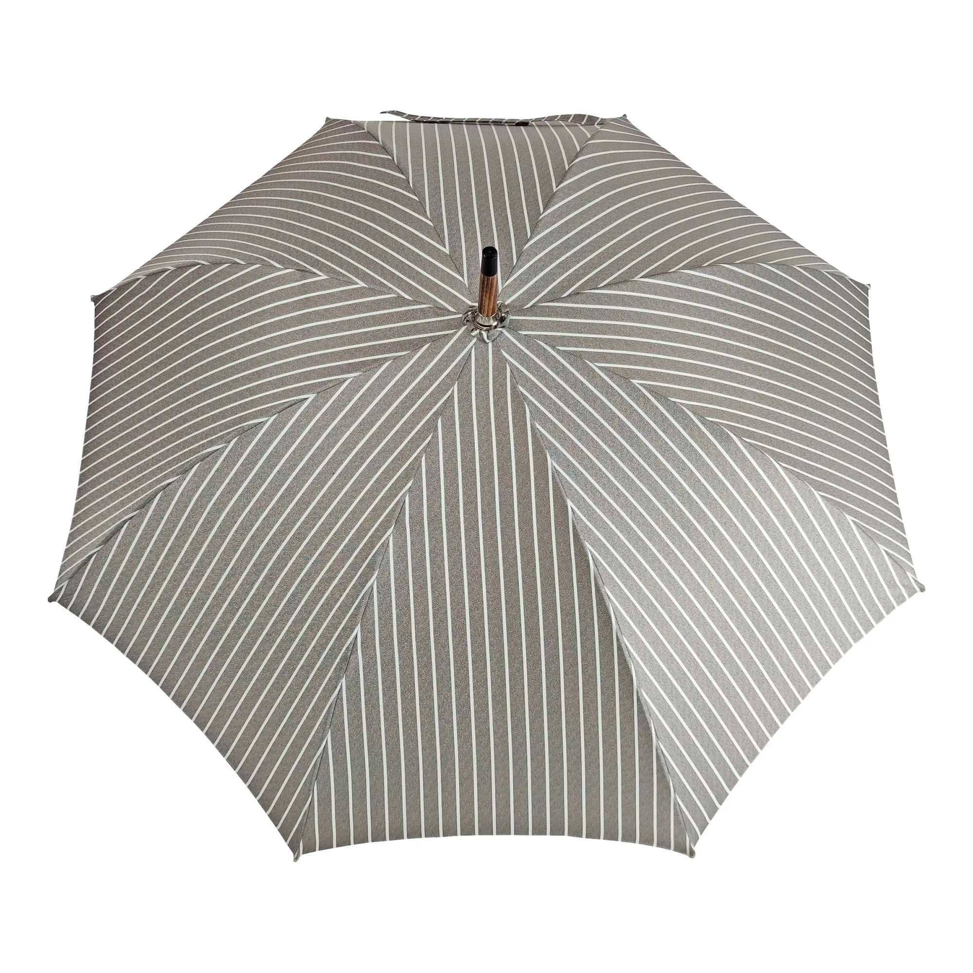 Classic Striped Umbrella with Ostrich leather handle