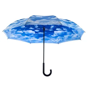 Clouds Reverse Close Stick Umbrella