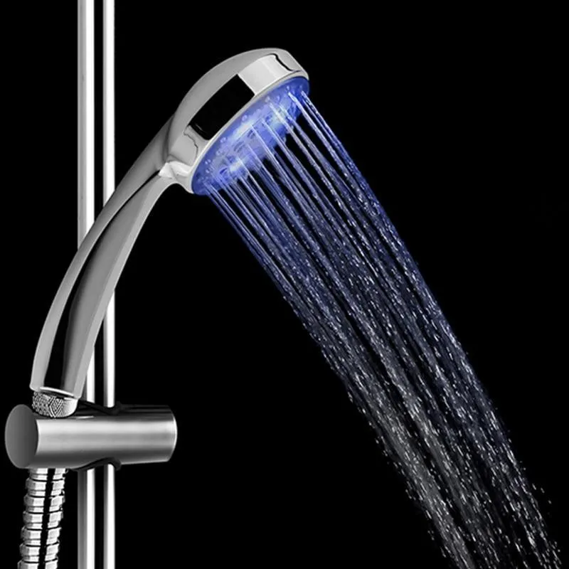 Colorful Glow Discharge Water Saving Adjustable Shower Head