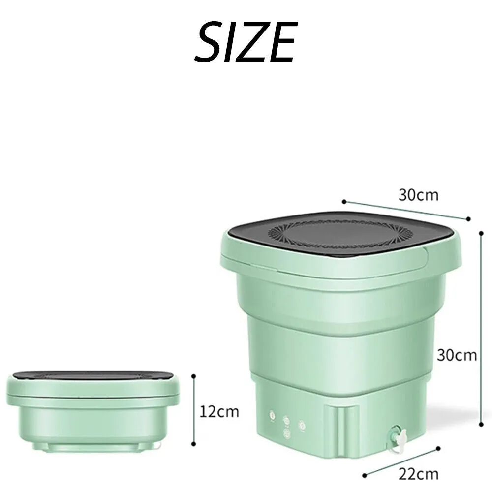 Compact Folding Mini Washing Machine, 4.5L, Portable, Green