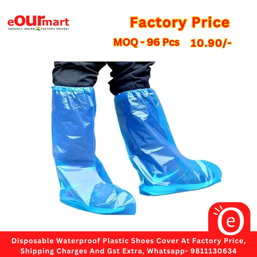 Disposable Waterproof Plastic Shoes Cover | Outdoor Rain Shoe Covers | Reusable Rain Boot Covers for Unisex, Blue