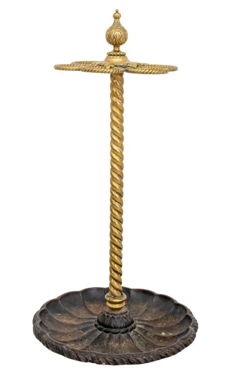 Edwardian Brass & Cast Iron Stick & Umbrella Stand