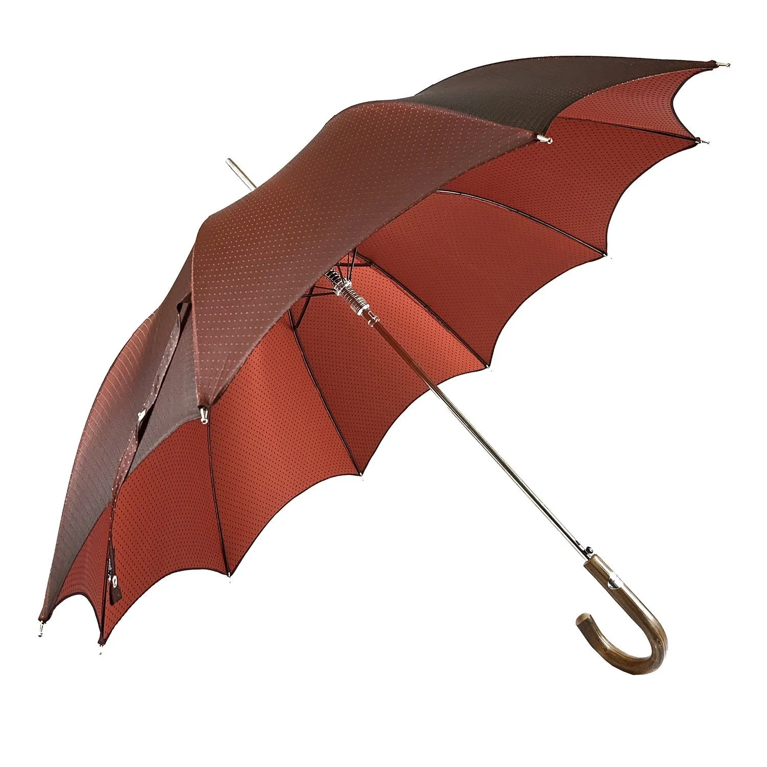 Elegant Burgundy Dot's Umbrella