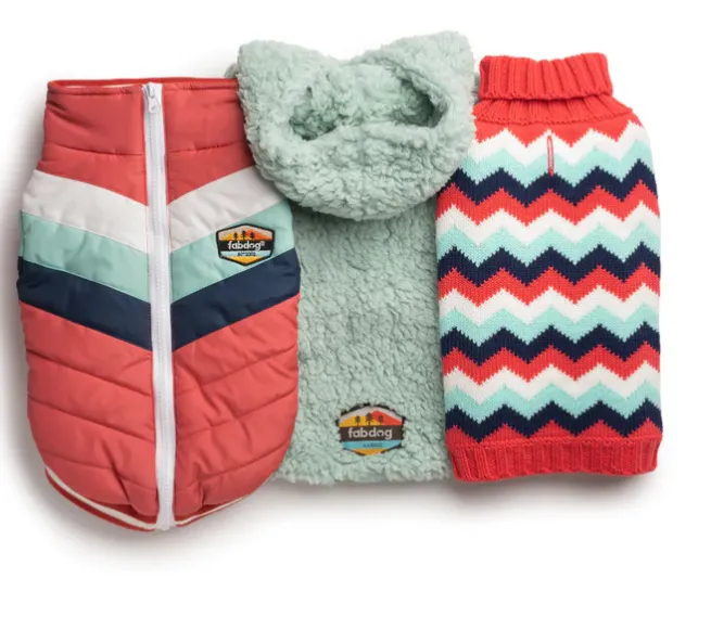 FabDog Chevron Coat Melon