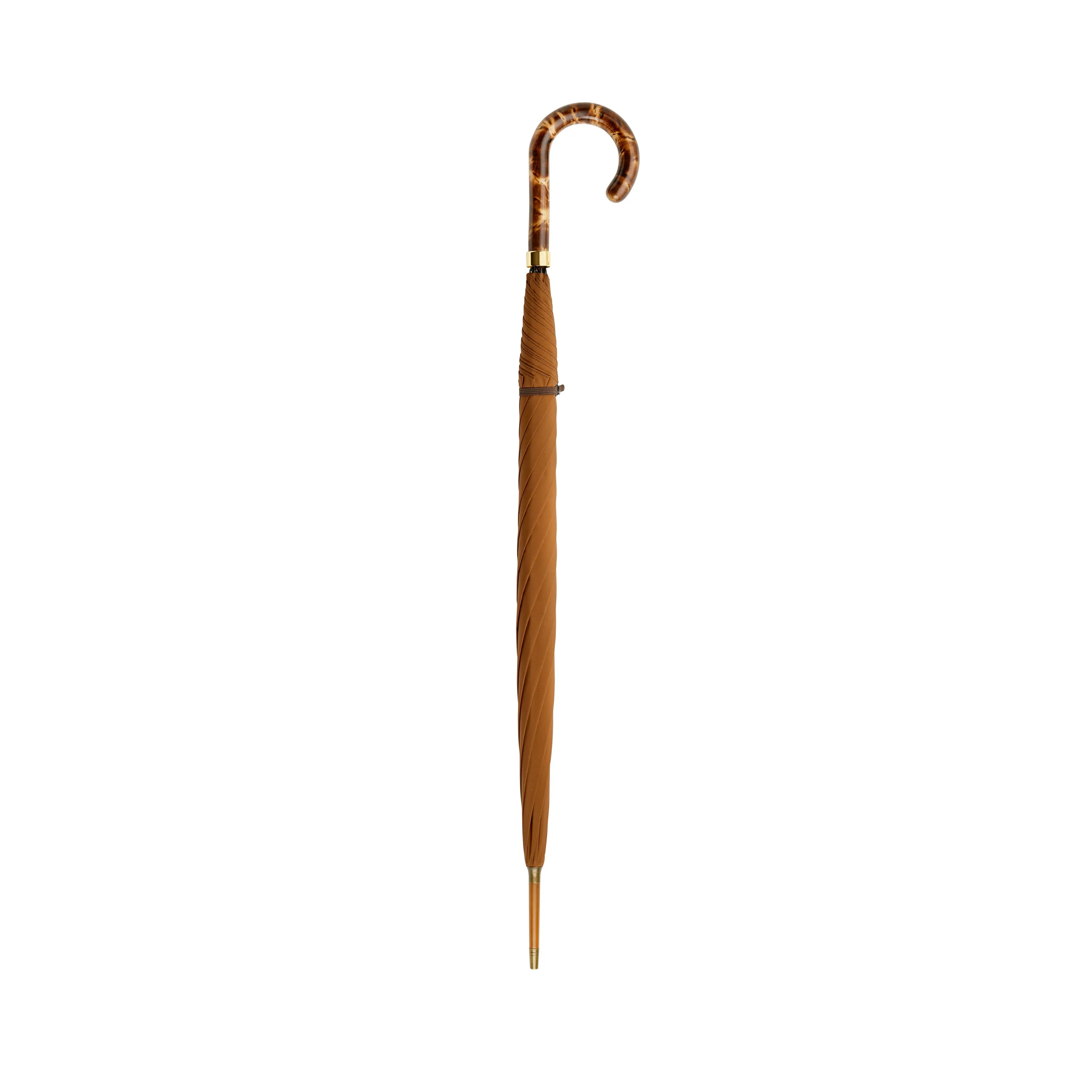 Stylish Fox Brindle Maple Gloss Handle Sienna Umbrella