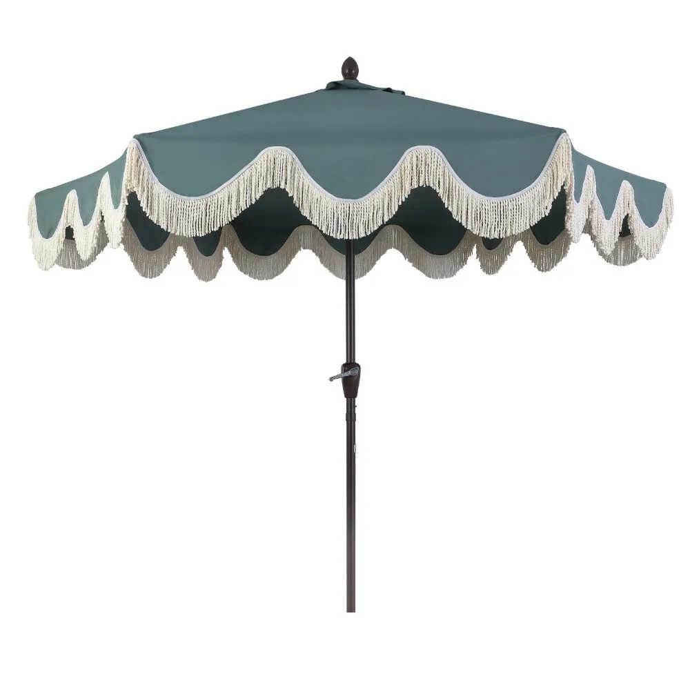 Globex 9 ft. Classic Cottage Tassel Market Patio Umbrella