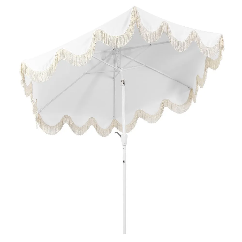 Globex 9 ft. Classic Cottage Tassel Market Patio Umbrella