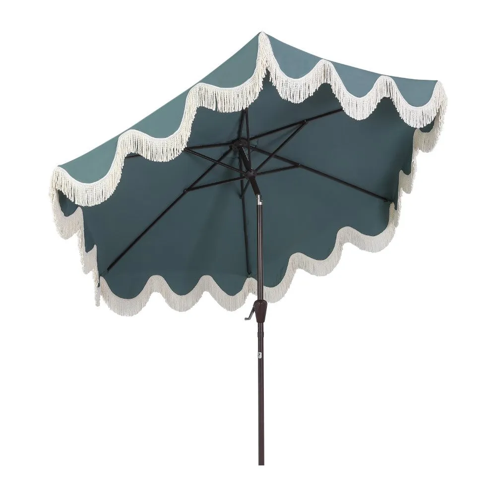 Globex 9 ft. Classic Cottage Tassel Market Patio Umbrella