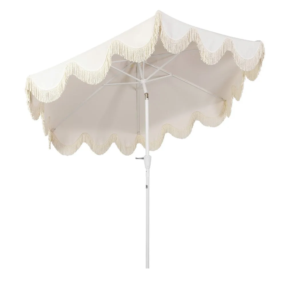 Globex 9 ft. Classic Cottage Tassel Market Patio Umbrella