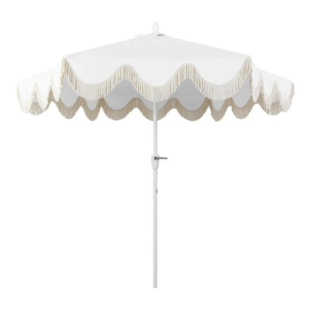 Globex 9 ft. Classic Cottage Tassel Market Patio Umbrella