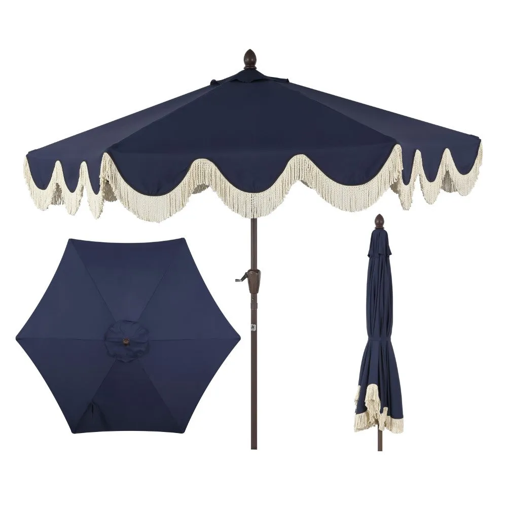 Globex 9 ft. Classic Cottage Tassel Market Patio Umbrella