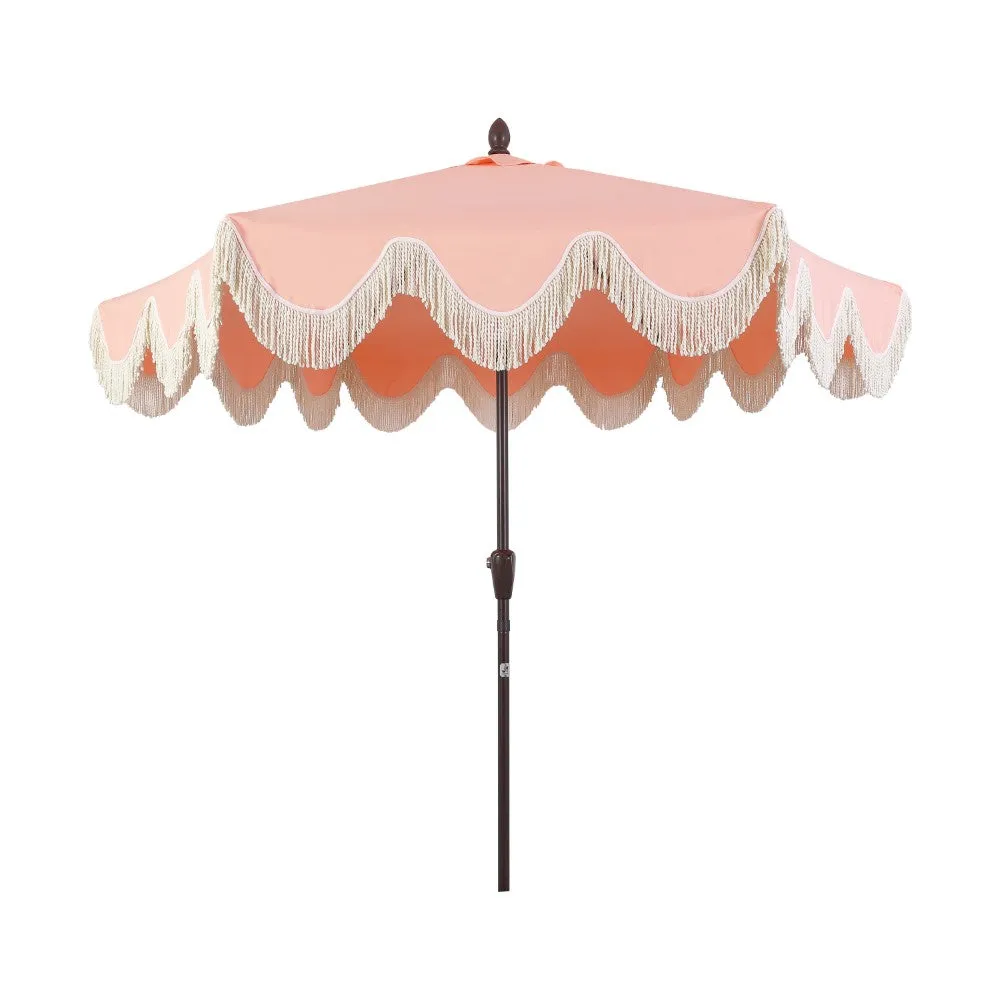 Globex 9 ft. Classic Cottage Tassel Market Patio Umbrella