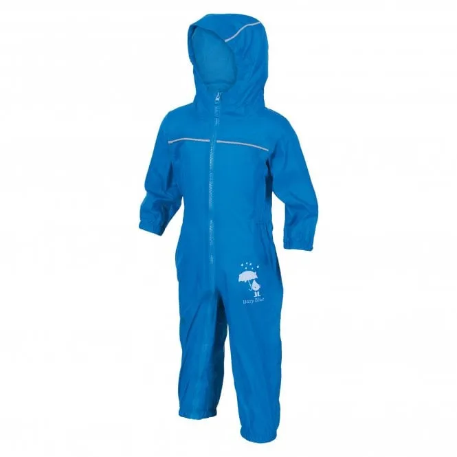 Hazy Blue Rain Drop Waterproof All In One Rain & Puddle Suit