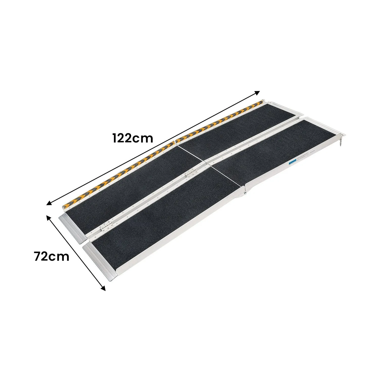 High-Grip Aluminum Portable 4ft Wheelchair Ramp, 272kg