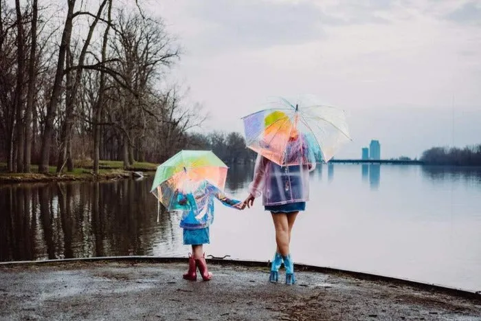 Iridescent Holographic Umbrella