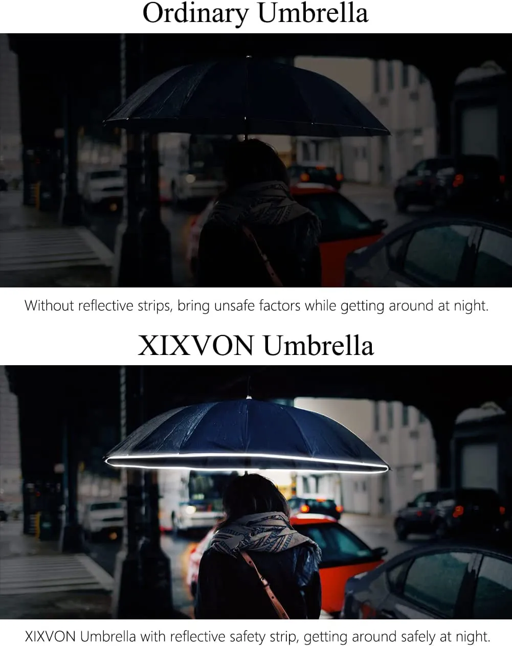 ITEM# 0172   Umbrella Pro | UPF 50  99% UV Protection, Reflective Safety Strip, Sturdy Windproof, Travel Portable, Automatic | Reverse Folding Umbrella (Watch Video)