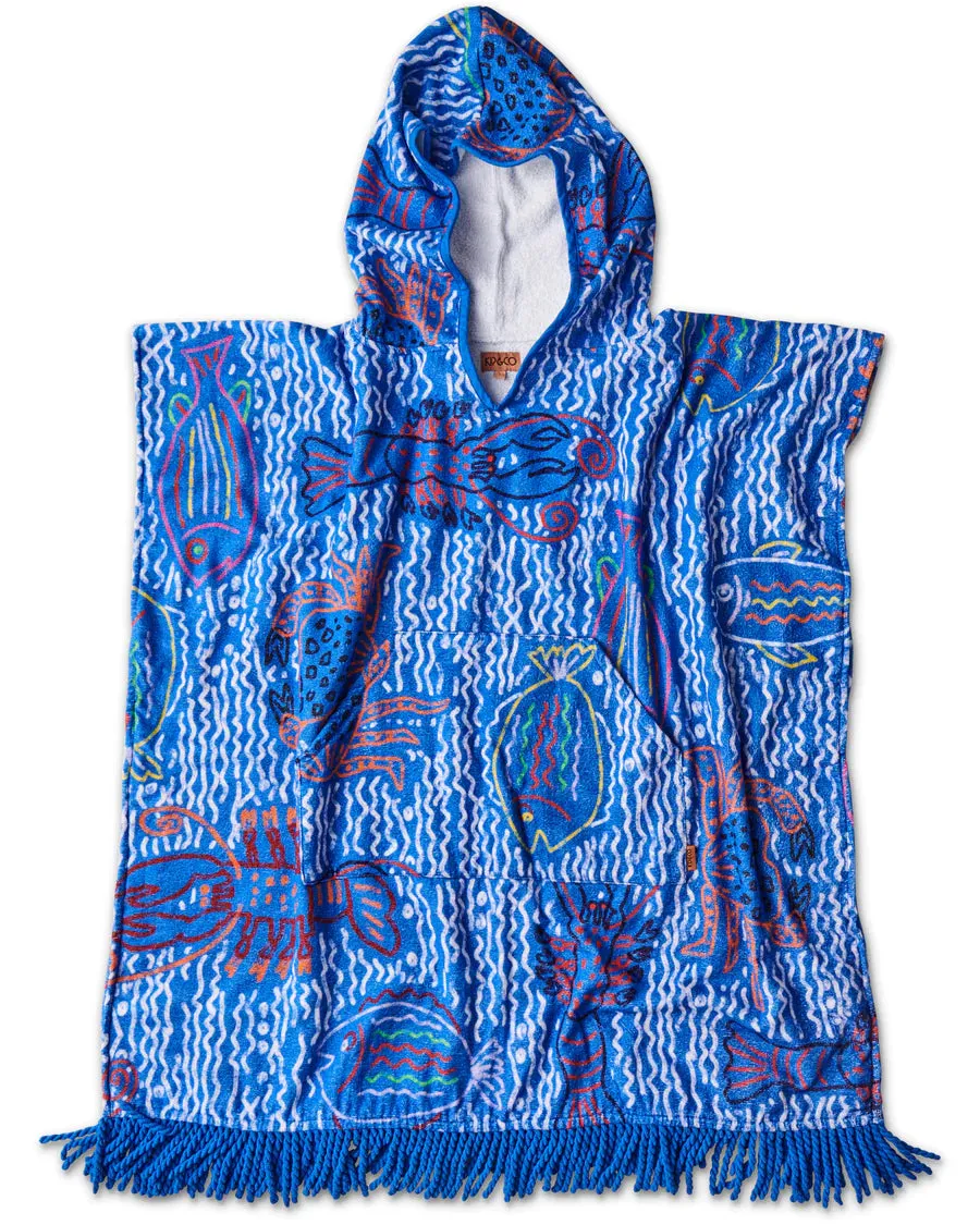 Kip & Co | The Deep Blue Kids Terry Poncho