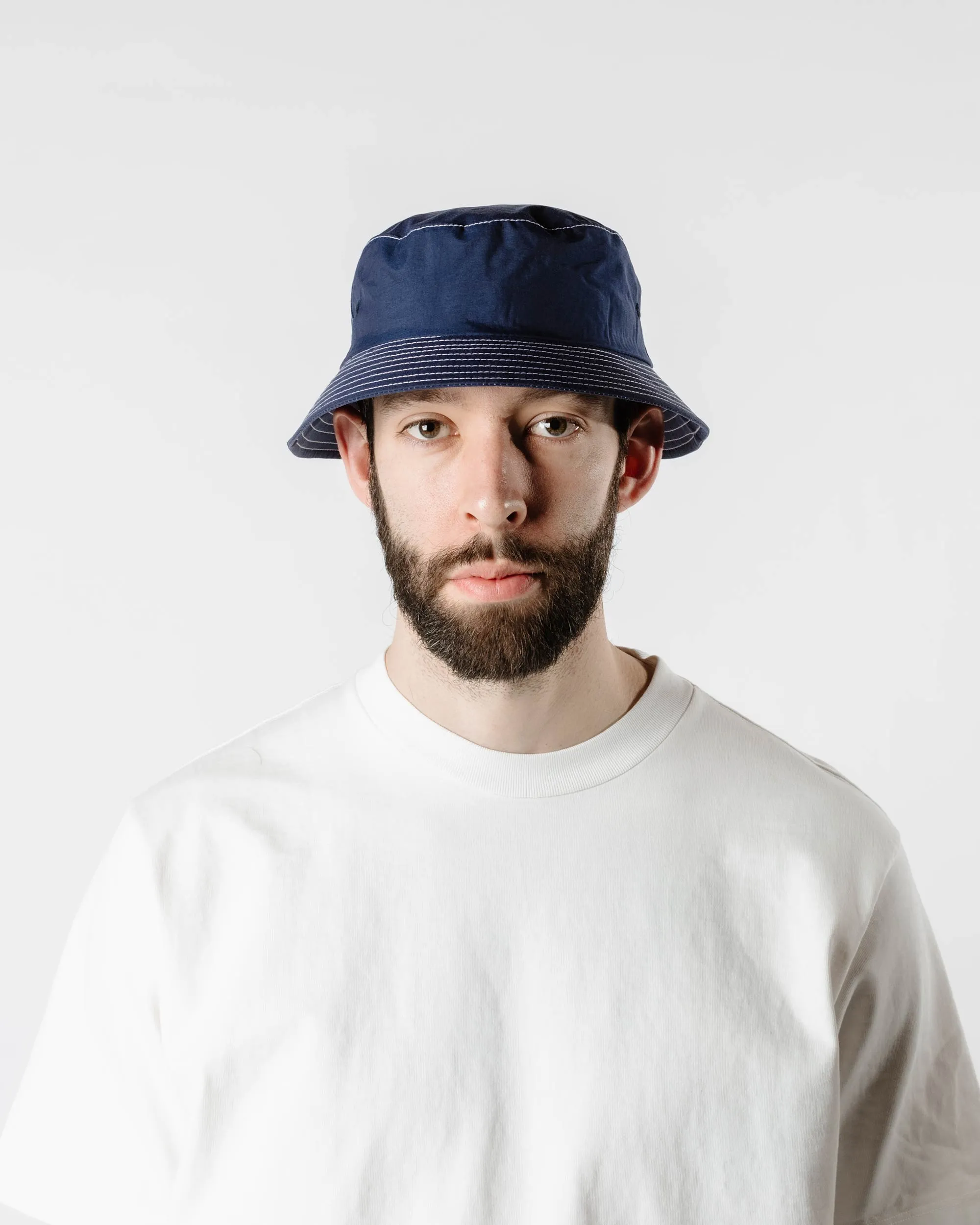 Lite Year Japanese Nylon Taffeta Bucket Hat Navy