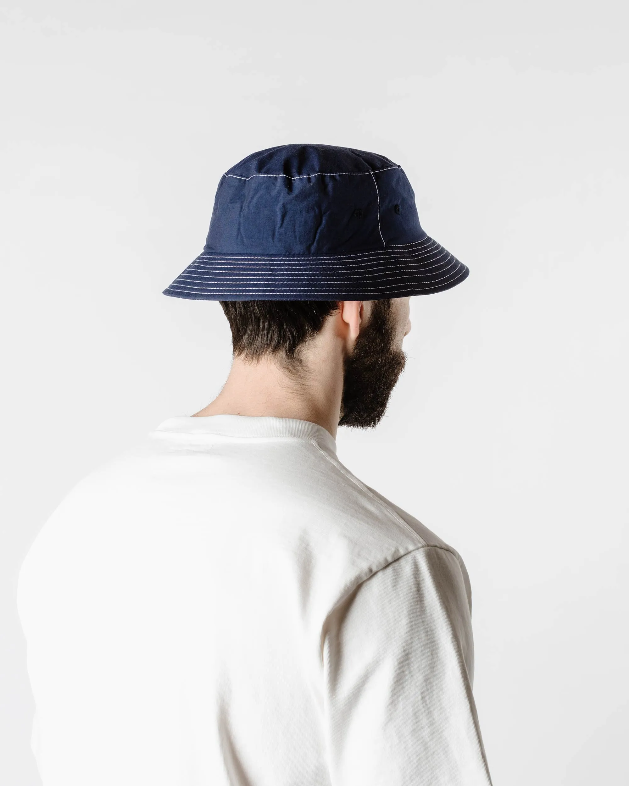 Lite Year Japanese Nylon Taffeta Bucket Hat Navy