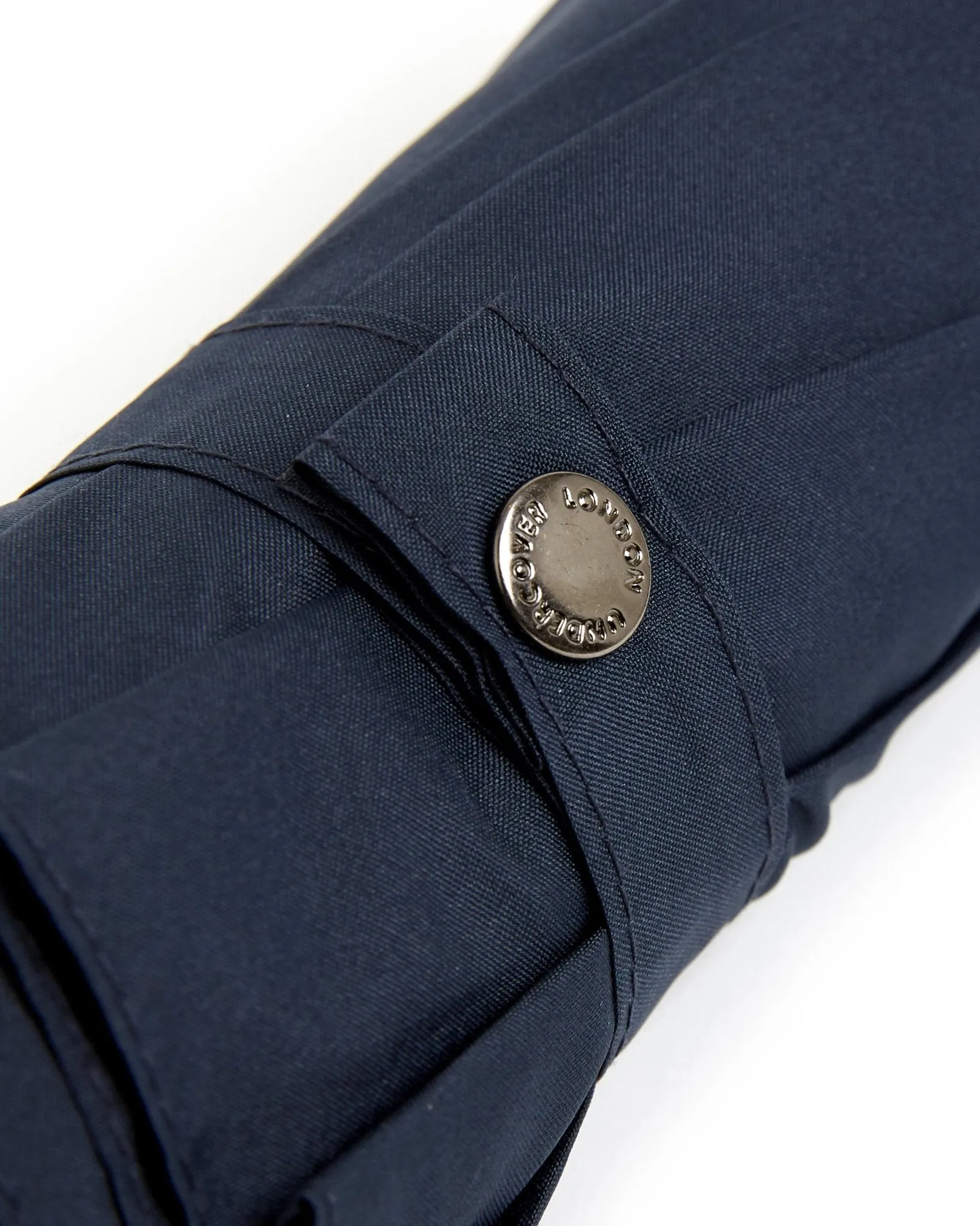 London Undercover Auto Push Button Compact Umbrella: Navy