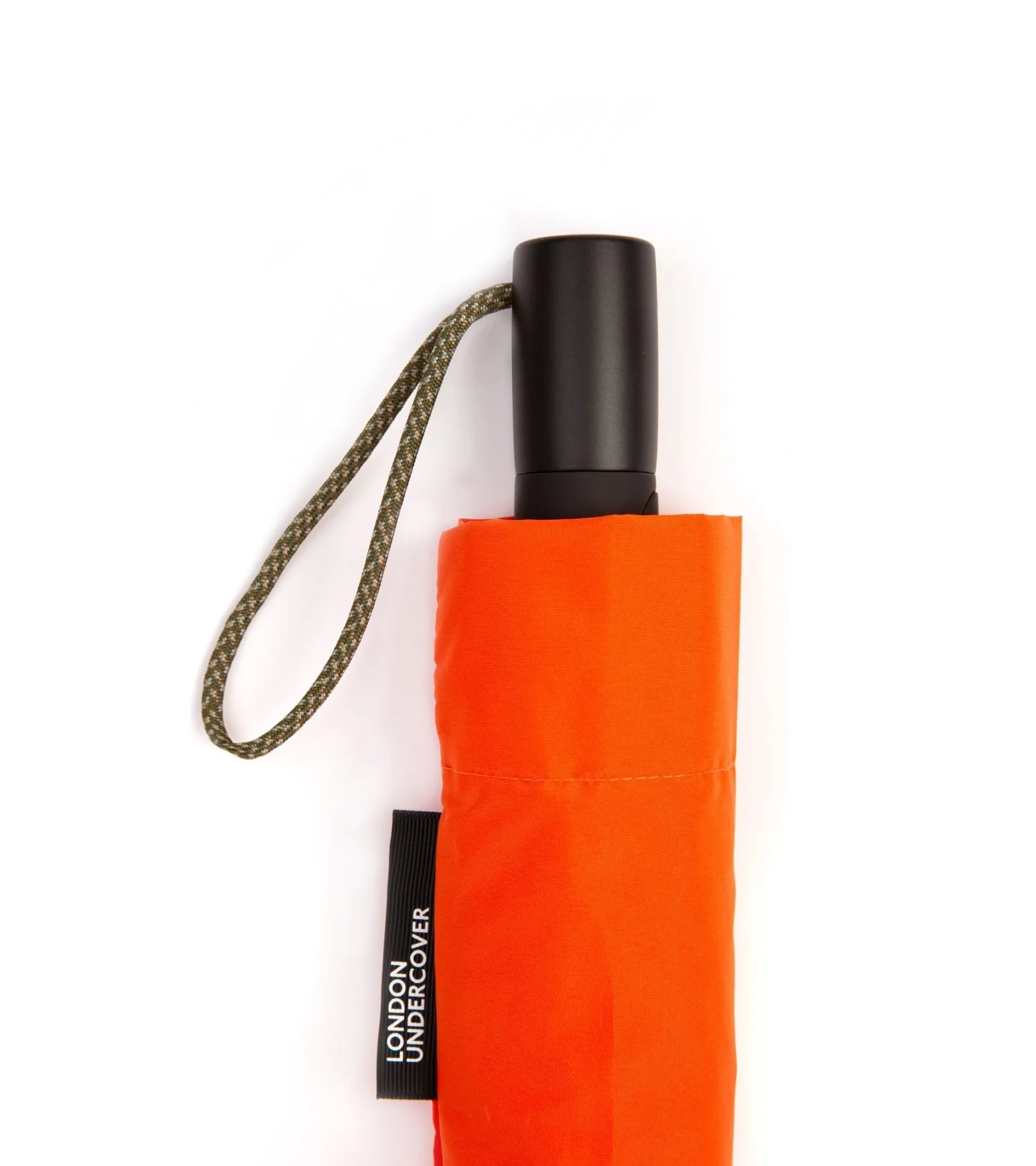 London Undercover Auto Push Button Compact Umbrella: Orange