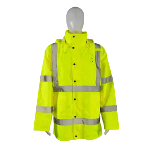 LRJK-C3 ANSI/ISEA Class 3 Lime Waterproof Rain Jacket