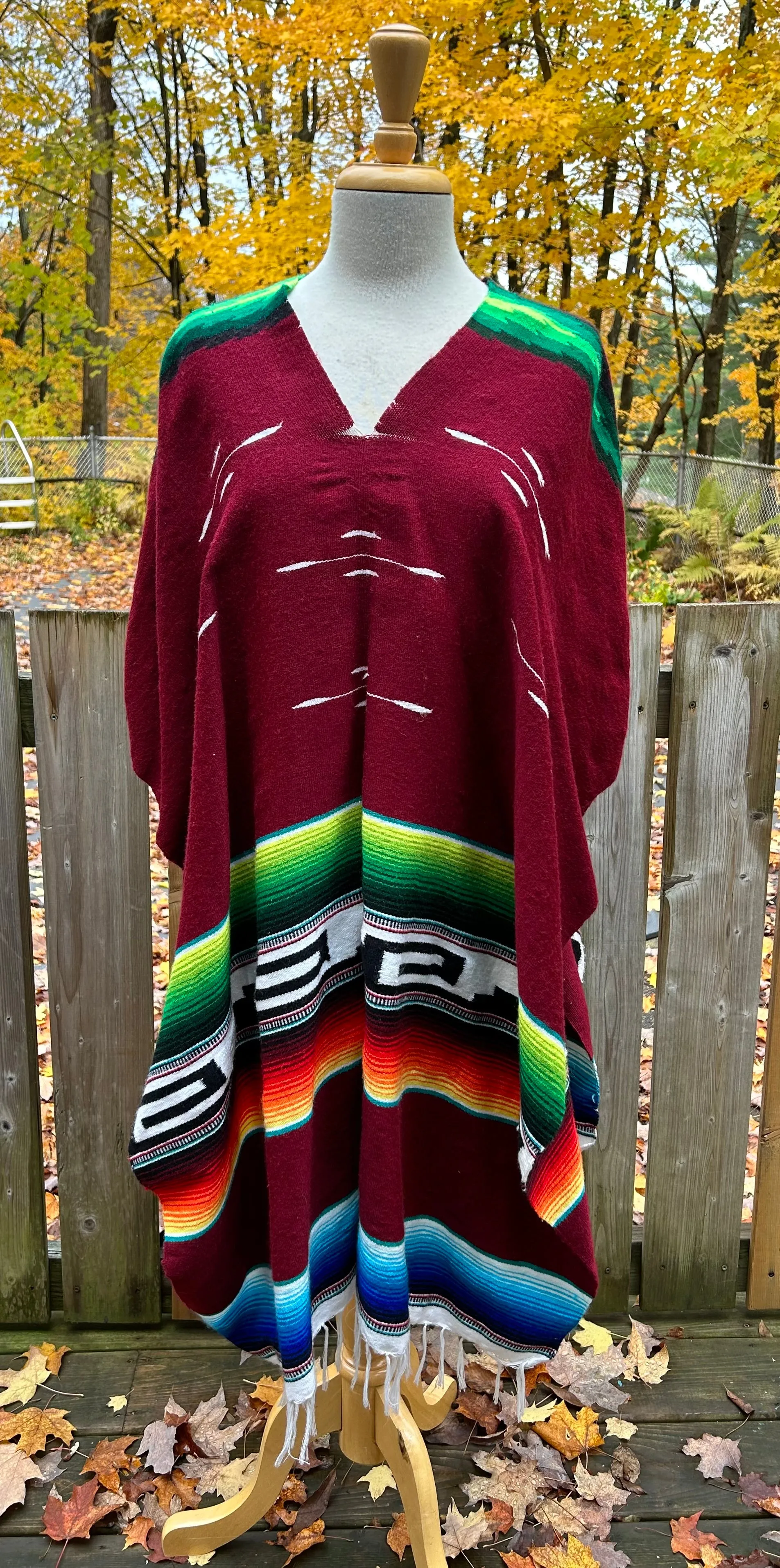 Medium Adult Mexican Poncho  65