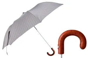 Polka Dots Jacquard: Foldable Umbrella with Bamboo