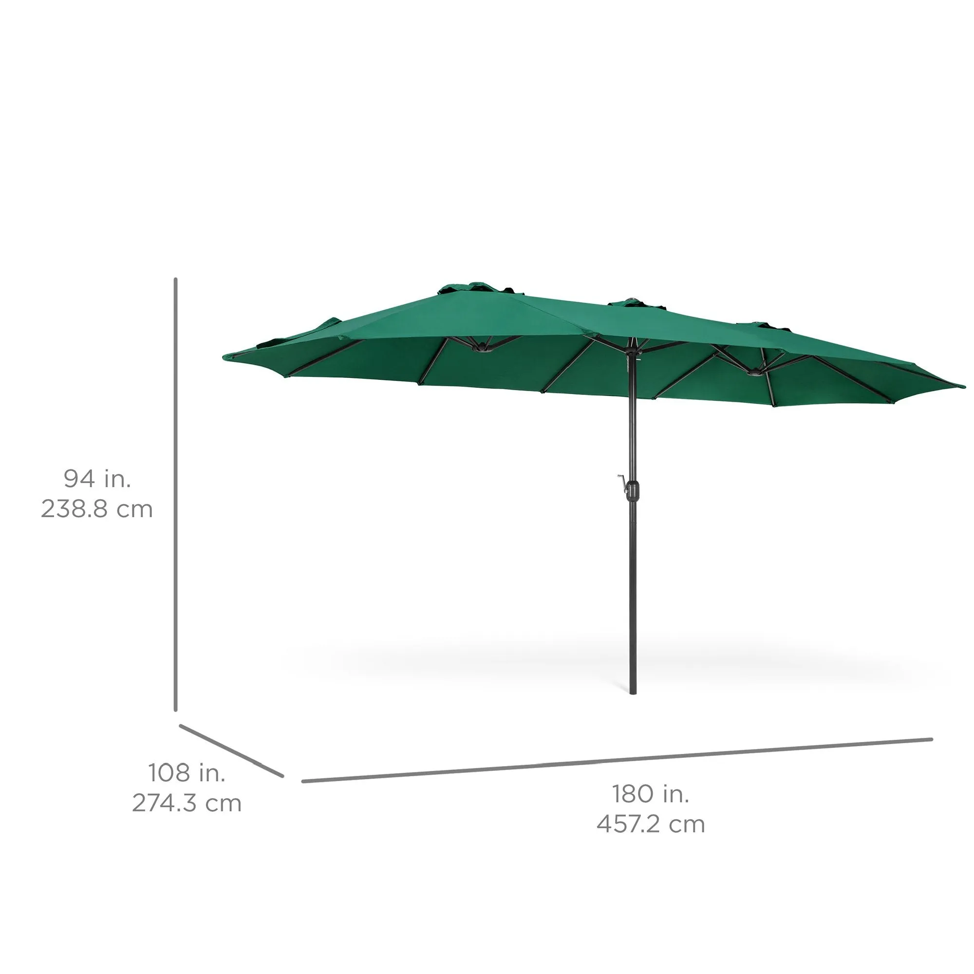 Rectangular Twin Market Patio Umbrella