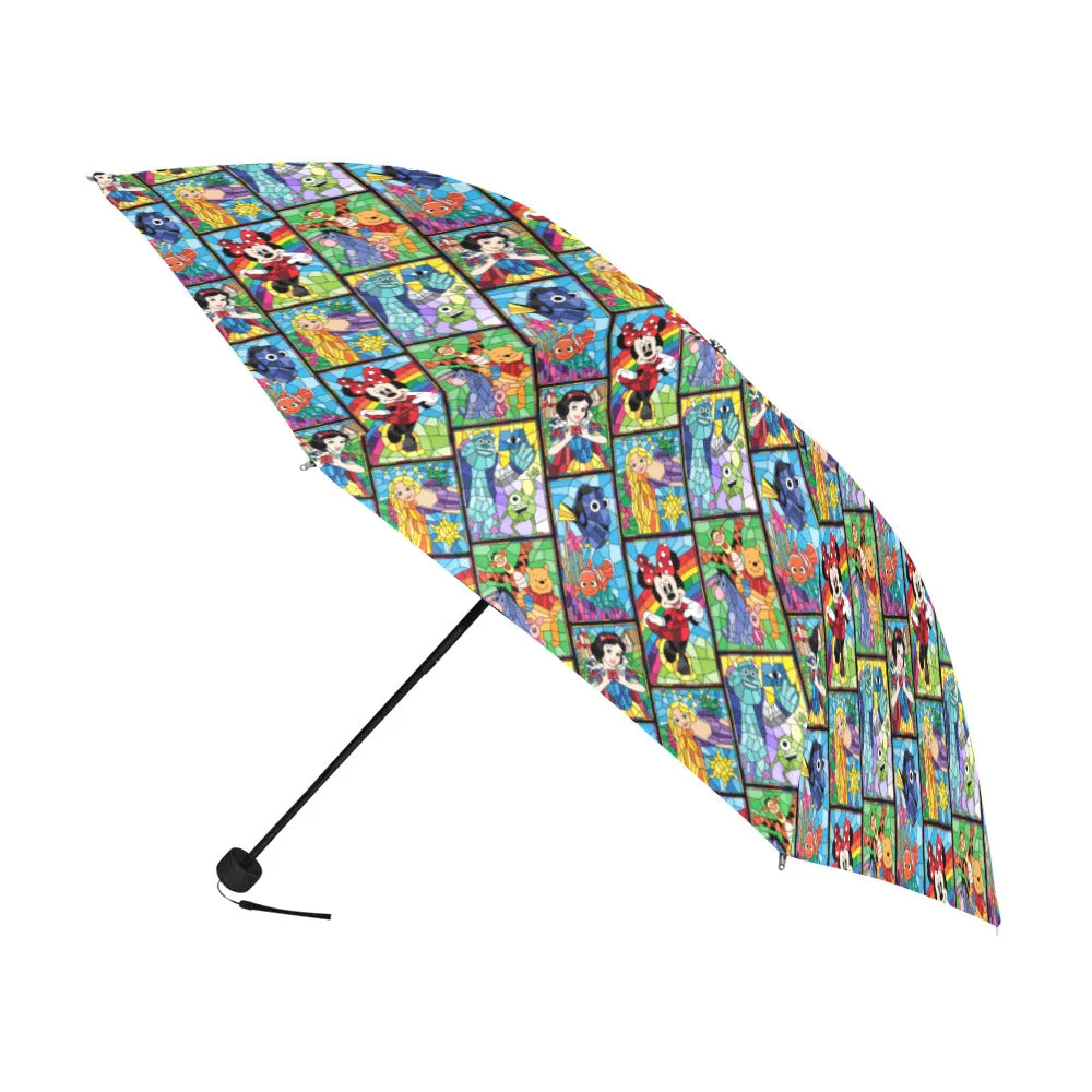 Stained Glass Characters Umbrella