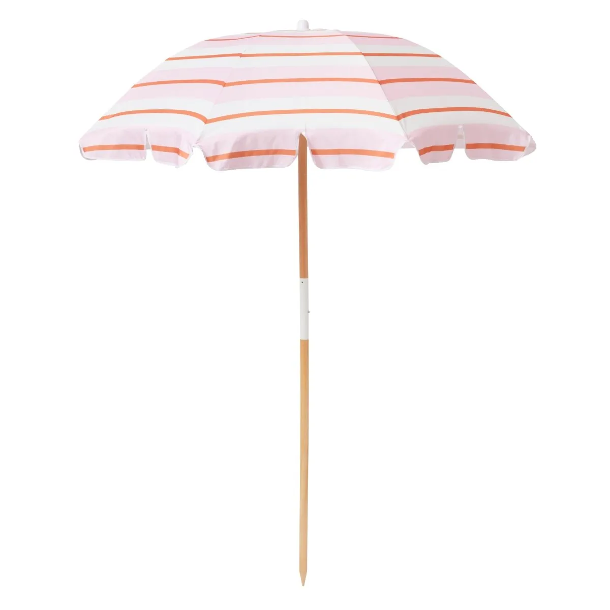 SUNNYLiFE Beach Umbrella Summer Stripe Strawberry Sorbet